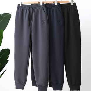 裤 男士 子加大码 保暖运动加厚休闲长裤 2024冬季 宽松防风裤 加绒卫裤