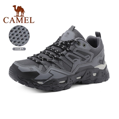 骆驼男鞋夏季网面透气户外登山鞋