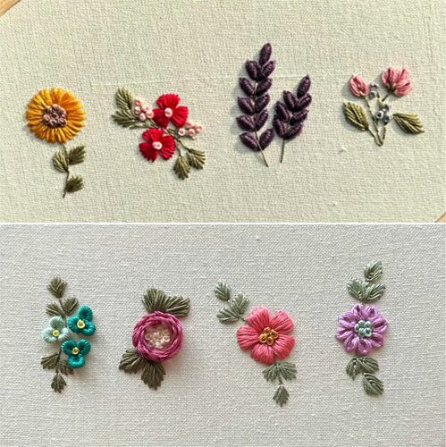 骨头搭架《每日针法练习》（含完整视频教程）diy刺绣自粘水溶纸