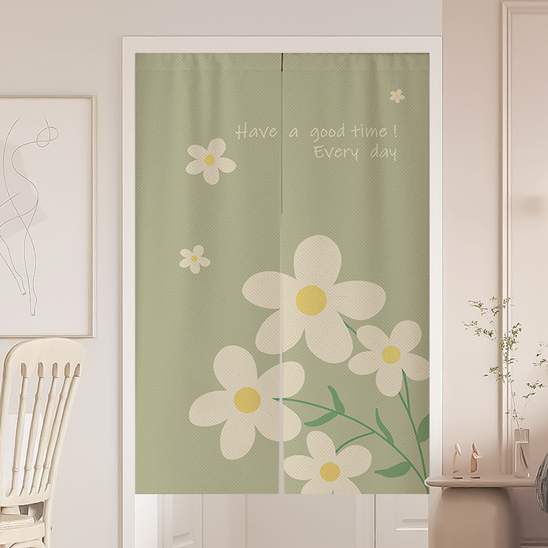 门帘隔断帘免打孔厨房卧室房间卫生间布帘遮挡帘分隔布帘磁吸帘子