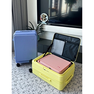 德国进口侧开盖行李箱全PC聚碳酸酯可扩展多功能拉杆旅行箱大容量