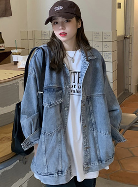 春秋新款宽松BF风牛仔外套女2026小众设计感复古休闲长袖上衣学生