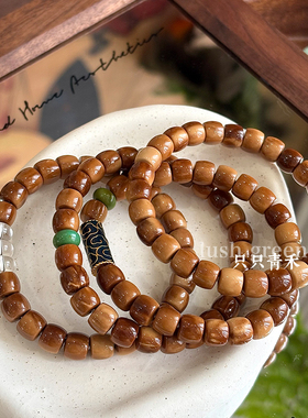 只只青禾【摩卡慕斯】原创中式设计库克菩提子直切文玩手串男女