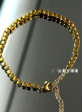 青子東東女钛钢手链ins简约