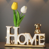 home字母摆件高级感轻奢高档现代客厅家居入门玄关电视酒柜装 饰品