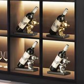 红酒架摆件暴力熊创意轻奢高档客厅家居玄关餐边电视柜酒柜装 饰品