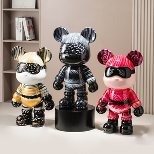 暴力熊大摆件落地客厅网红服装 饰储钱罐乔迁送礼品 店铺门店家居装