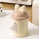 奶油陶瓷纸巾盒摆件高档轻奢客厅家用抽纸盒茶几高级感创意纸抽盒