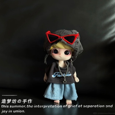 泡泡玛特Molly娃娃服饰八分之一可动人偶娃衣服搪胶茉莉配件套装