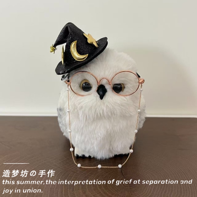 哈利波特周边海德薇胸花配饰眼镜环球影城衣服猫头鹰娃衣帽子配饰