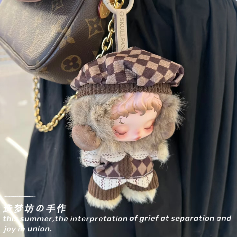 泡泡玛特sp娃衣搪胶一二代skullpanda衣服冬日乐章套装连衣裙玩偶