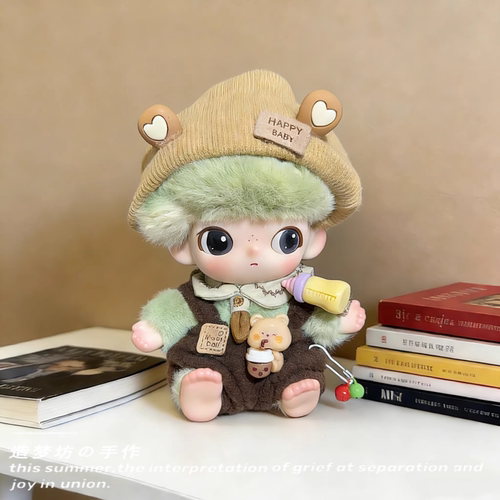 适用泡泡玛特dimoo新生日记娃衣绿色粉搪胶系列公仔玩偶挂件衣服