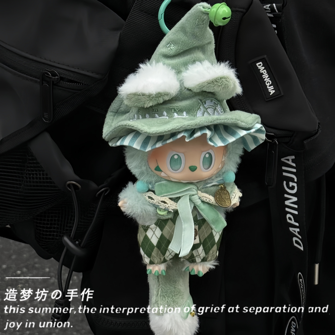 适用于泡泡玛特labubu娃衣第三代平静衣服前方高能拉布布公仔挂件图片