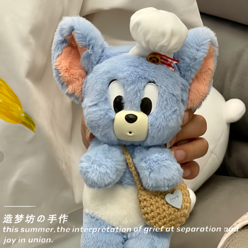 华纳猫和老鼠毛绒玩偶泰瑞杰瑞娃衣小厨师套装衣服帽子配饰公仔