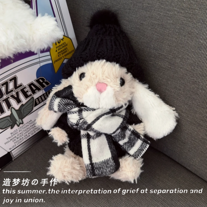 适用于甜美小兔13cm娃衣yummy衣服jellycat兔子玩偶冬日服装围巾