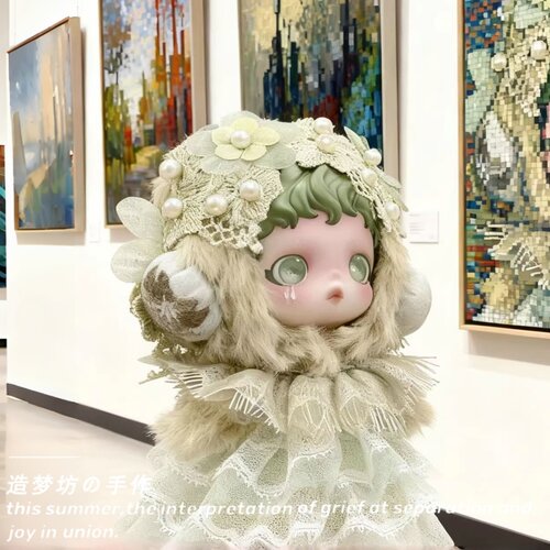 适配泡泡玛特光织园sp清池娃衣skullpanda搪胶挂件衣服连衣裙子