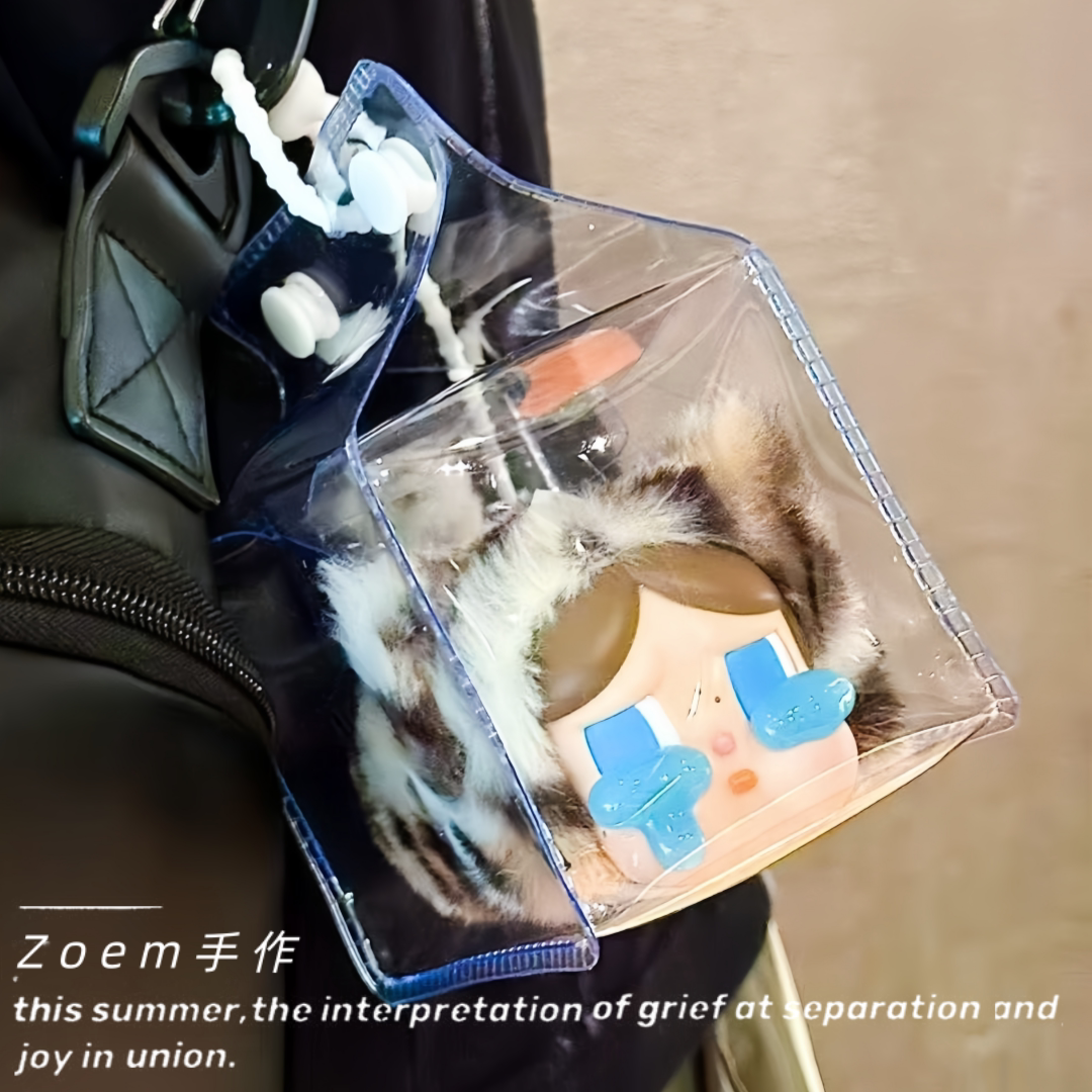 趴趴娃包透明包挂件排球少年收纳包钥匙扣挂包遛娃包手办盲盒公仔图片