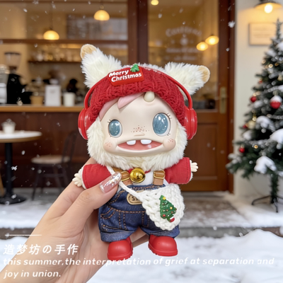 泡泡玛特娃衣宝拉衣服新年Monster Baby怪物收藏毛绒公仔冬毛衣