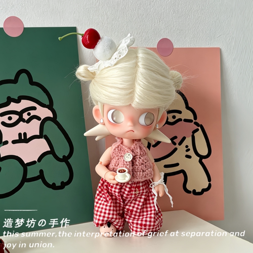 泡泡玛特嘎姐衣服zisga可动人偶娃衣嘎子姐假发二代姜饼人头发