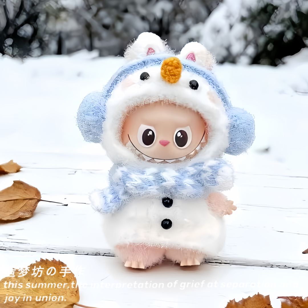 labubu迷你娃衣4代mini拉布布第四代衣服小挂件衣服字母盲盒玩偶图片