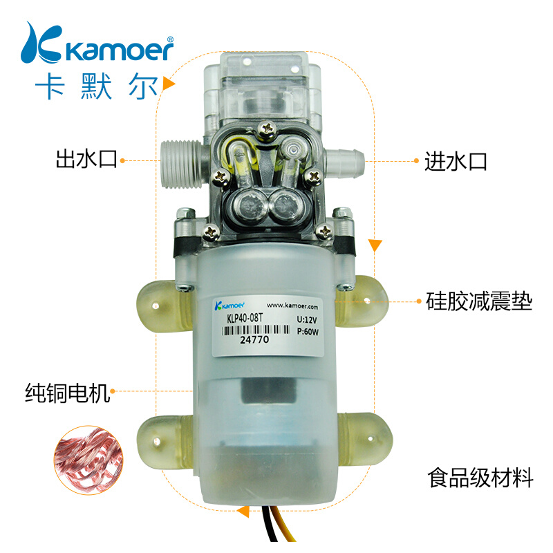 。微型隔膜泵农用电动喷雾q器小型抽水泵12v高压洗车水泵 浇灌花