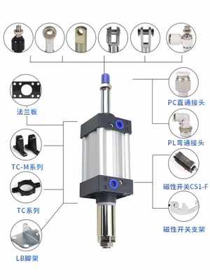 新品亚德客320可调标准气J缸U63X40X5X75X80X100X125X160X20025品