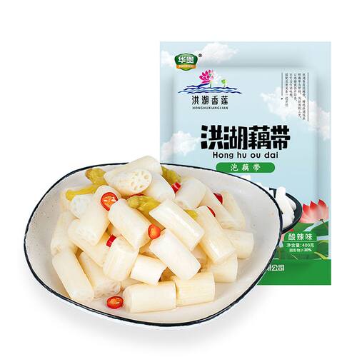 洪湖特产泡藕带400g*2袋新鲜泡藕尖泡椒凉菜酸辣味泡菜下饭菜即食