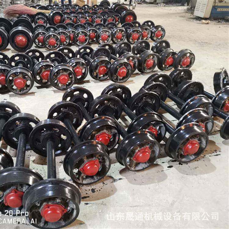 300mm矿车轮对平板车翻斗车实心窑车矿车轮防水耐磨铸钢矿车轮子