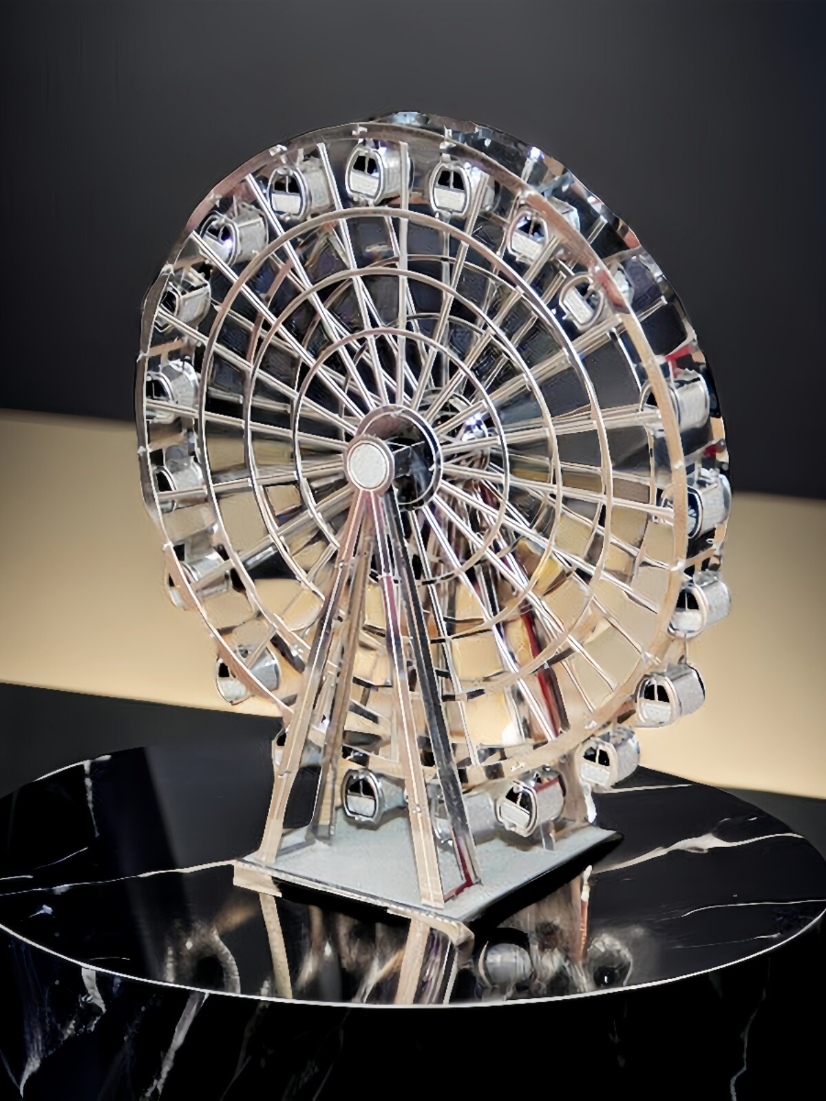 합금 회전 관람차 3D 입체 금속 건물 퍼즐 DIY 수제 교육 조립 모델 장난감