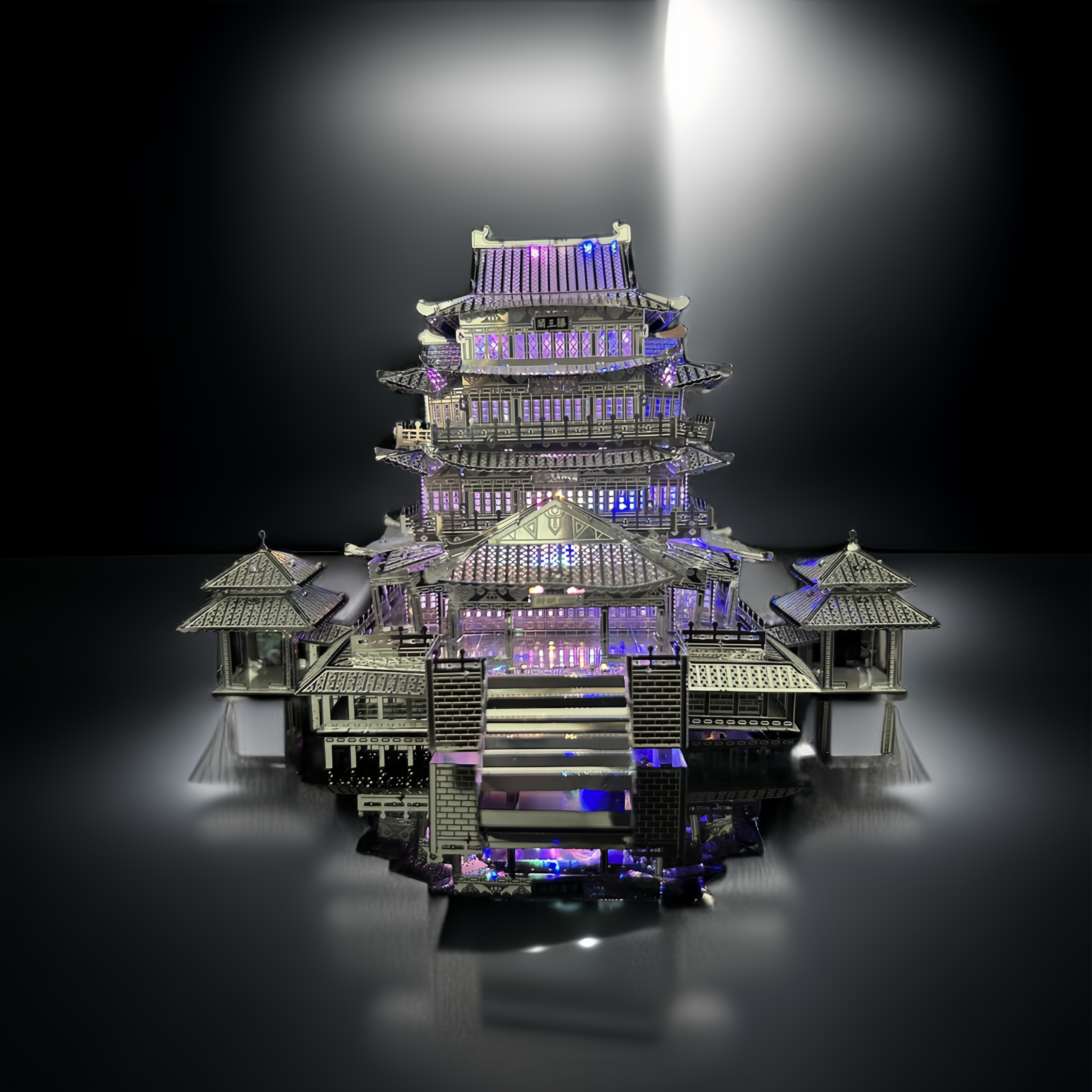 成人高难度古建筑金属模型