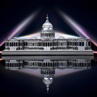 钛合金国会大厦拼装解压模型3D立体手工制作金属益智玩具创意礼物