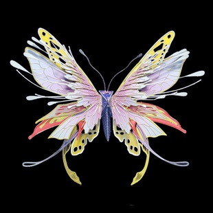 哥特玫瑰3d金属立体手工diy拼图模型拼装 纤羽蝶1 玩具礼物摆件
