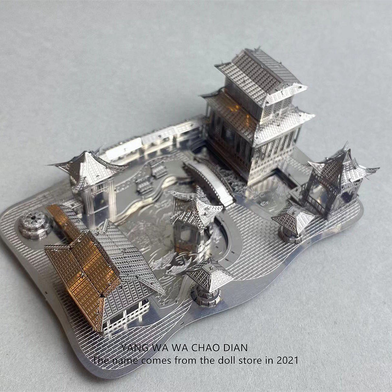 꽃 재배자들이 함께 퍼즐을 맞춰보세요  금속 소주 정원 조립 3D 스테인리스 입체 스테인리스 퍼즐