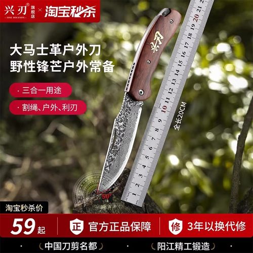 【大马士革】锻打小刀随身便携