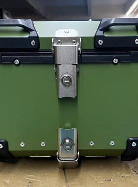 36L45L复古绿摩托车快拆铝合金绿色尾箱踏板车行李箱电动车尾箱