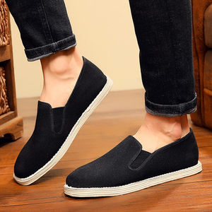 五彩翔云老北京布鞋男透气千层底一脚蹬休闲版防滑工作鞋软底轻便