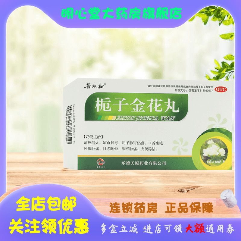 普林松 栀子金花丸 9g*10袋/盒
