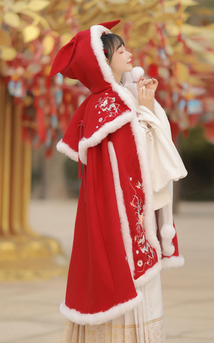 桃兮兮冬毛呢精美刺绣白菜价