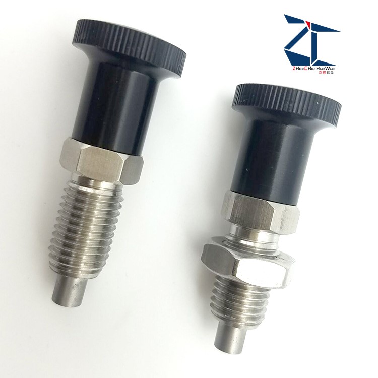 不锈钢复位型旋钮柱塞SXPAF/SXPKF5/6/8/16L平头销细牙分割定位销