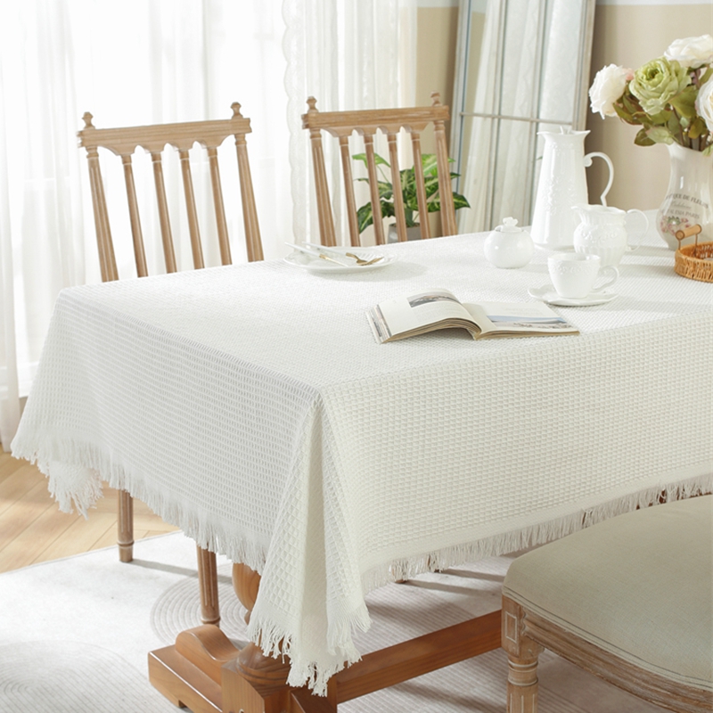 北欧简约棉麻餐桌布ins