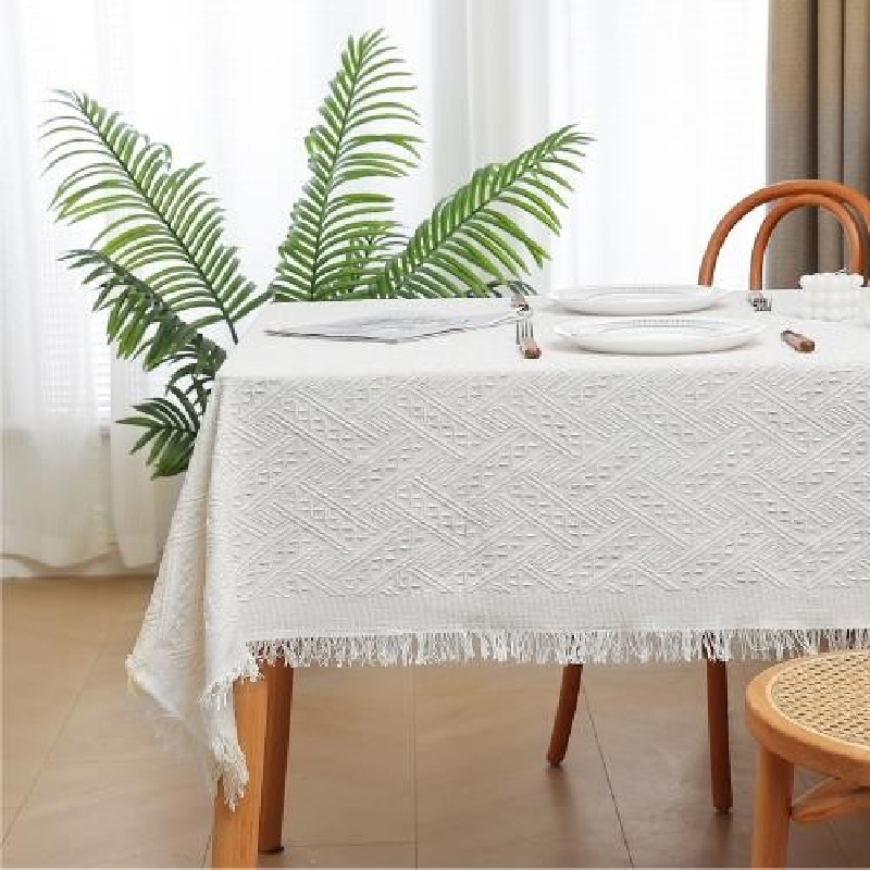 北欧ins纯白色餐桌桌布