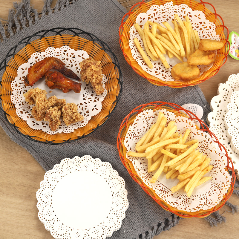 仿藤食品果盘薯条盘大号水果篮面包篮爆米花筐KTV小吃篮瓜子油炸