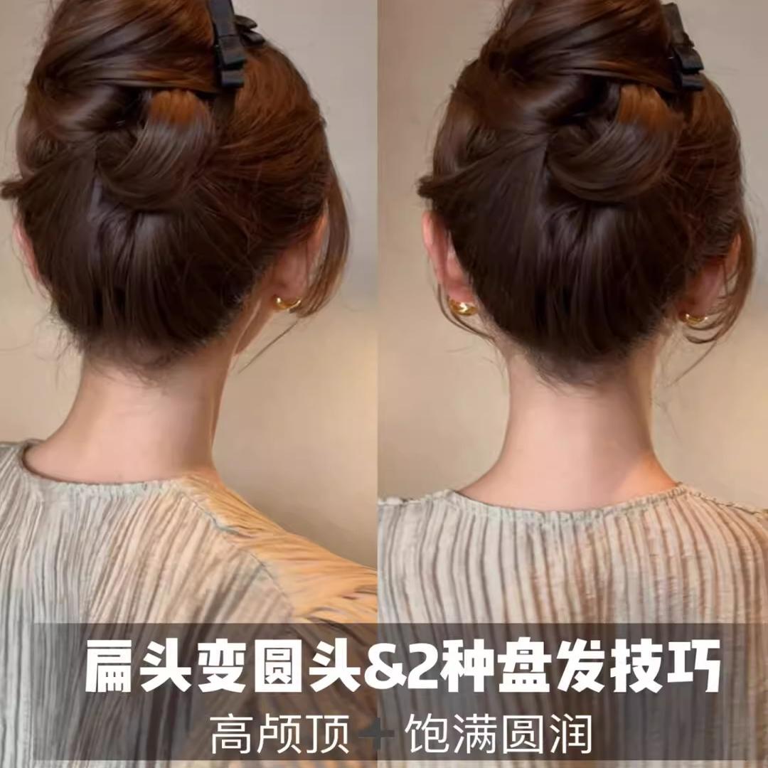 碎发整理神器蝴蝶结小发梳插梳刘海梳倒插丸子头发饰盘发器发夹子