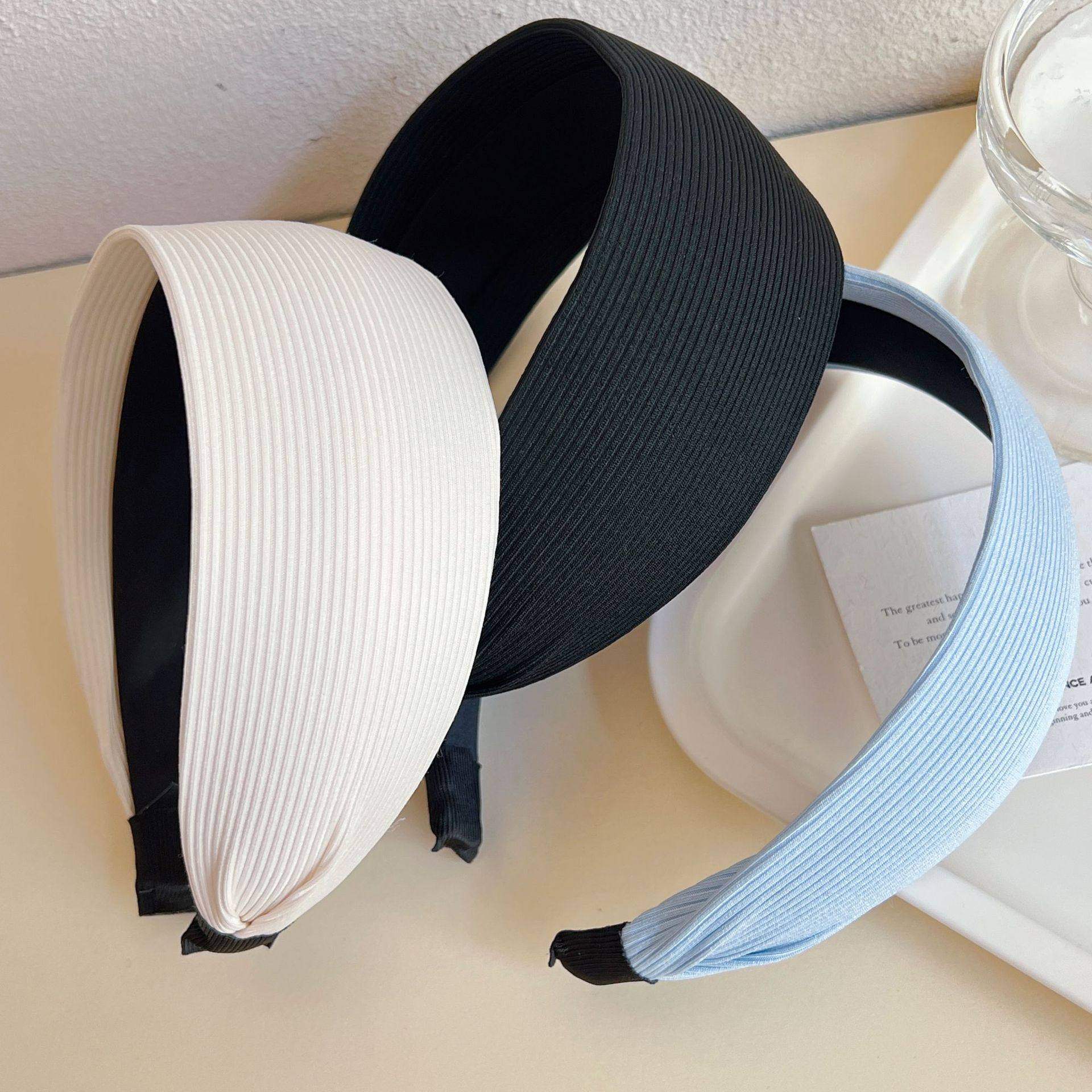 早春条纹宽边发箍少女2025新款多巴胺糖果色发卡日常外戴压发头箍