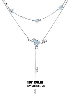 灵龙纯银双层项链新中式原创小众设计新款锁骨链不掉色