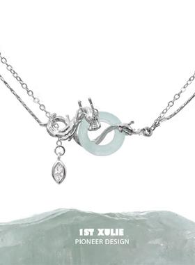 游龙纯银项链原创新中式小众高级新款平安扣锁骨链本命年