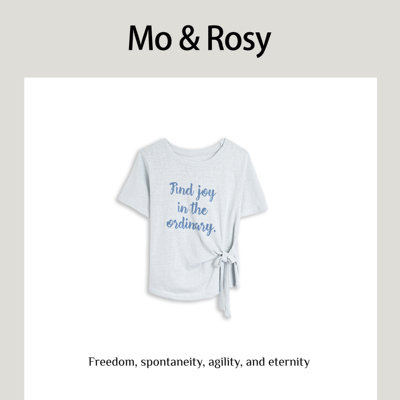 【入驻首秀】MO&ROSY【风铃与诗】百搭绑带圆领短袖MR327X088