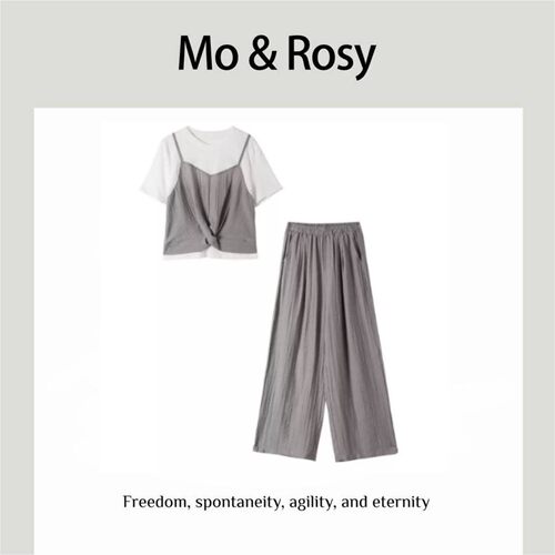 MO&ROSY【出游日记】百搭个性假两件套装 MR512X057