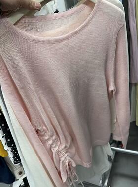 MO&ROSY 【寻梦山茶】 个性收腰绑带针织上衣MR327S068