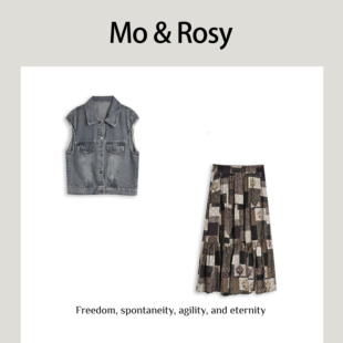 牛仔马甲套装 MR327S061 百搭个性 吉普赛少女 入驻首秀 MO&ROSY